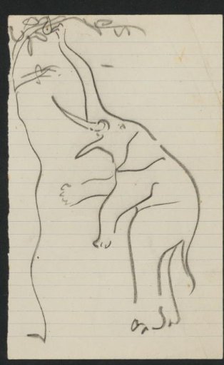 Elephant by a tree