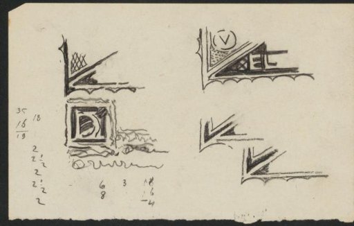 Designs for a vignette for the Vereeniging Elckerlyc in Amsterdam