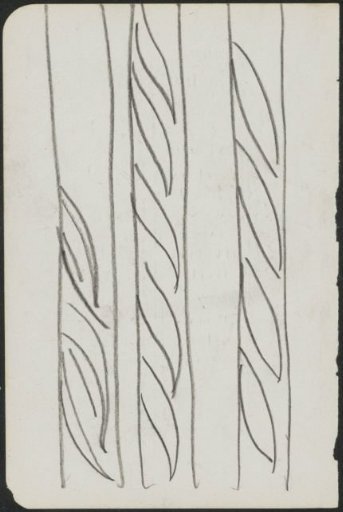 Three bands with leaf motifs