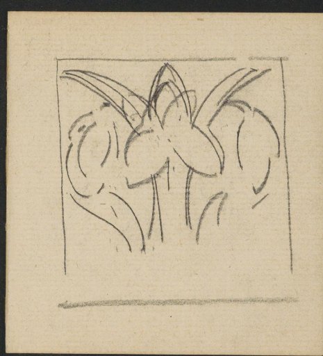 Ornament with a flower in a square