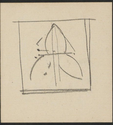 Ornament with leaves in a square