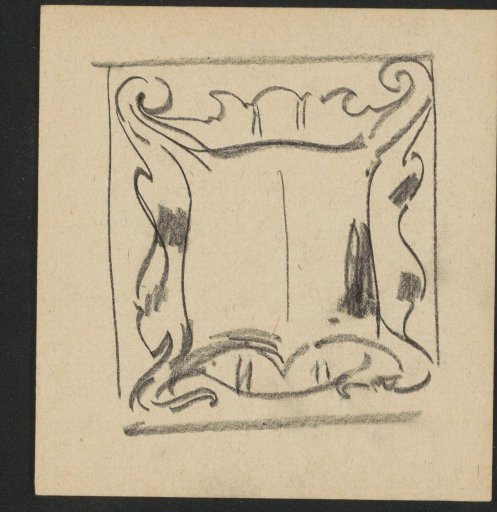 Frame with scrollwork in a square