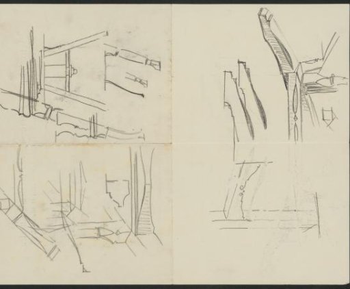 Study sheet with furniture and architecture