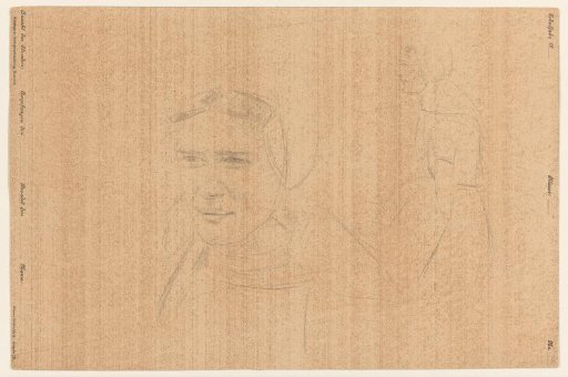 Two sketches of a Walcheren peasant woman