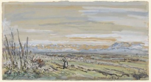 View of a flat landscape