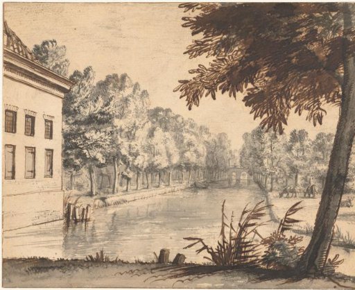 View over a Canal with an Estate