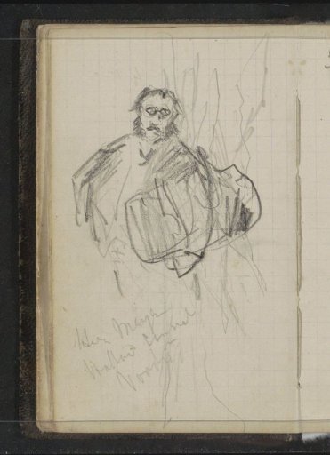 Landscape and a man with spectacles