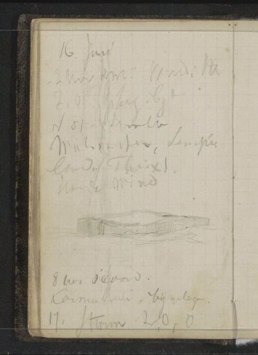 Ice floe and a travel report from mid-June 1880