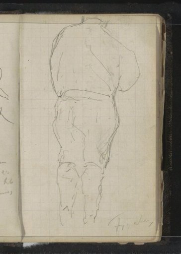 Standing man, seen from the back