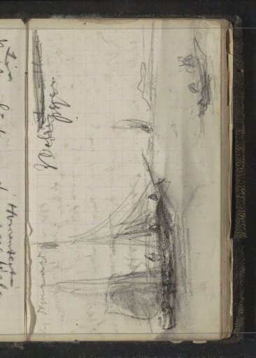 Two sailing ships and a rowing boat on the Barents Sea