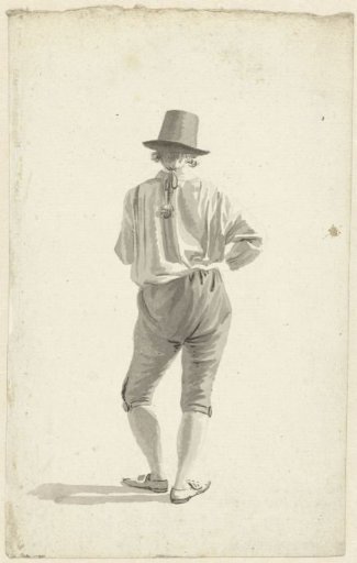 Standing hunter, seen from behind