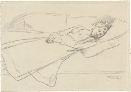 Resting young woman on a sofa