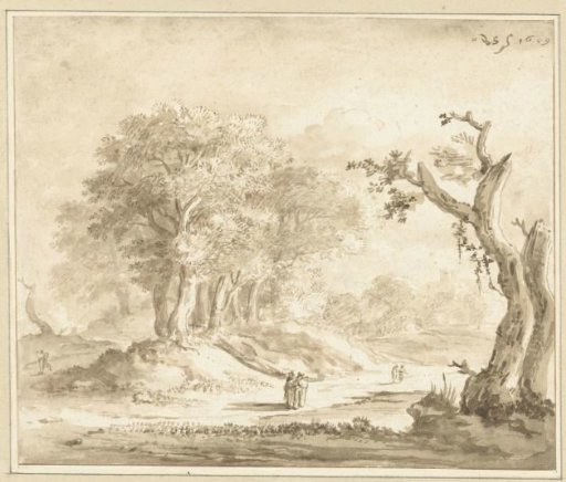 Walkers in a forest