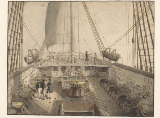 View of the deck of a warship