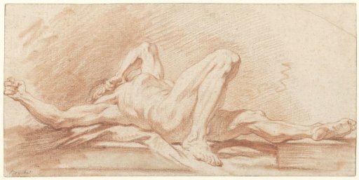 Study of a reclining nude man