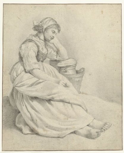 Study of a sitting girl