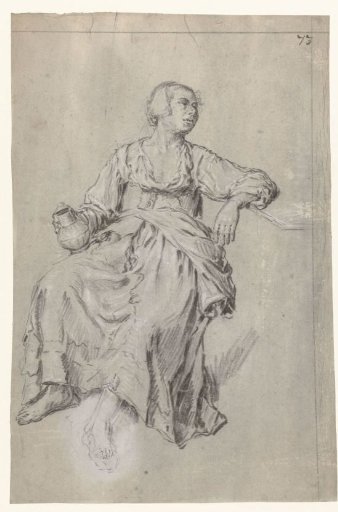 Study of a seated woman with a jug