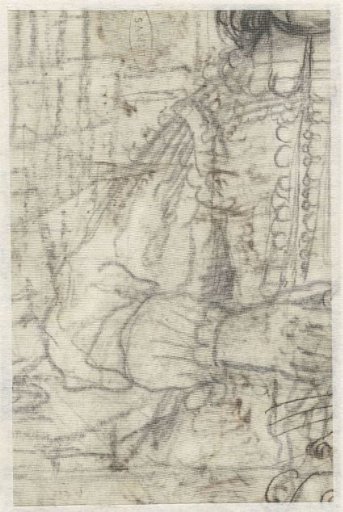 Fragment of a preliminary study for a male portrait