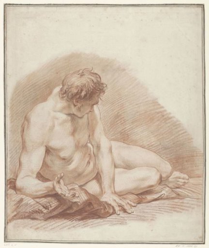 Study of a reclining nude man