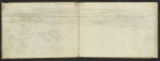 Mountain landscape with a lake in Latium