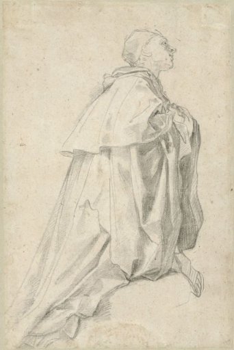 Study for a Kneeling Cardinal