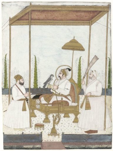 Mohammed Shah receiving Qamar-ud-din Khan