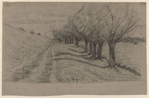 Dyke with a Row of Willows