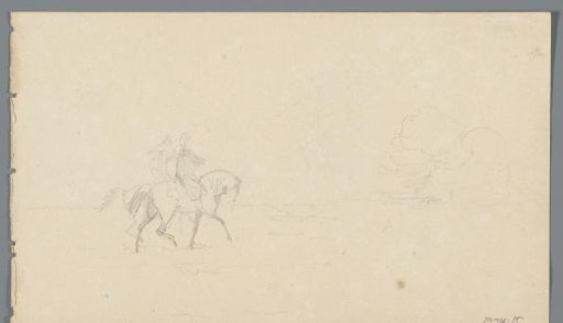 Landscape with two riders