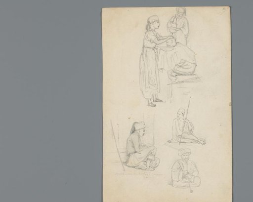 Composition with standing and sitting Egyptians