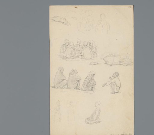 Composition with Egyptian men and women