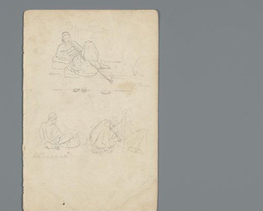 Composition with resting men