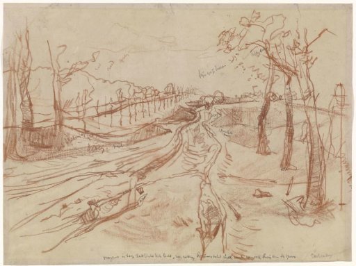 Sketch of a country road