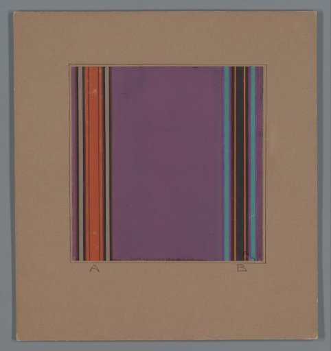 Design for a tapestry with vertical stripes