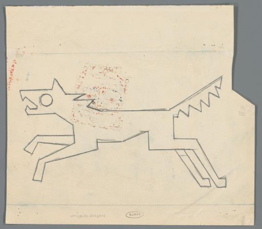 Dog running to the left