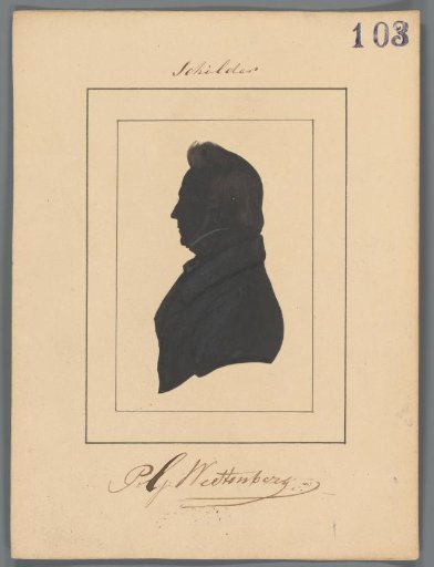 Silhouette portrait of George Pieter Westenberg