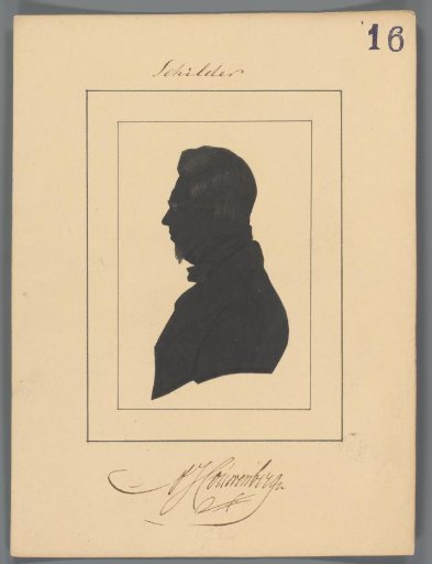 Silhouette portrait of Abraham Johannes Couwenberg