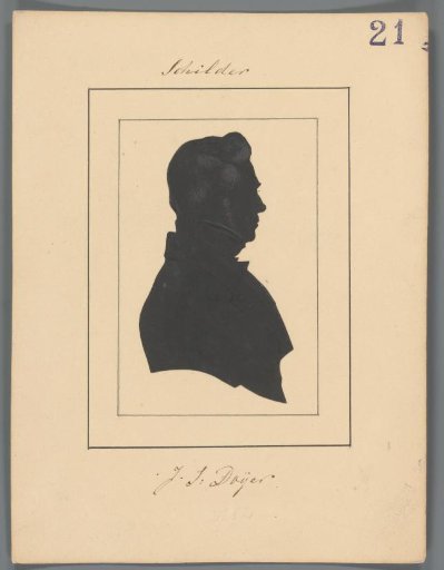 Silhouette portrait of Jacobus Schoemaker Doyer