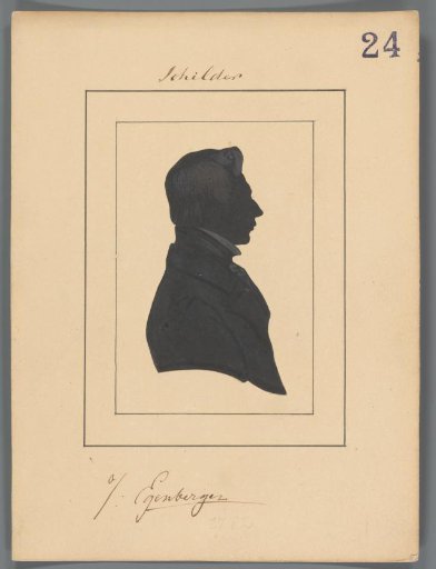 Silhouette portrait of Johannes Hinderikus Egenberger