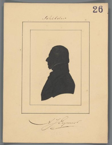 Silhouette portrait of Arnoldus Johannes Eymer