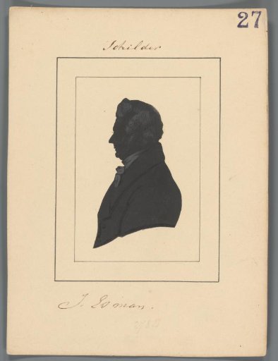 Silhouette portrait of Joannes Esman