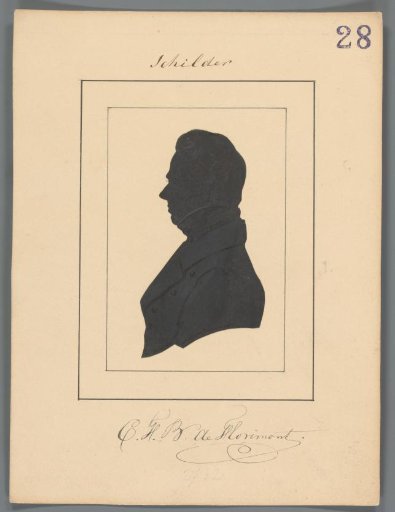 Silhouette portrait of Charles Frederik Bartholomeus de Florimont