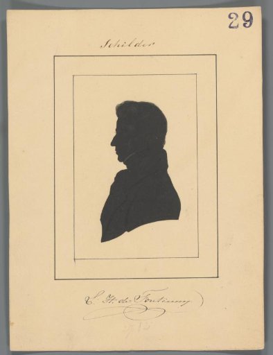 Silhouette portrait of Louis Henri de Fontenay