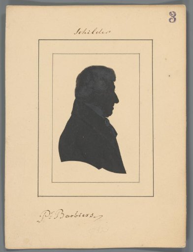 Silhouette Portrait of Pieter Bartholomeusz, Barber