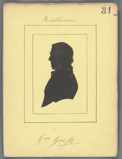 Silhouette portrait of Willem Geefs
