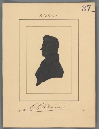Silhouette portrait of George Gilles Haanen
