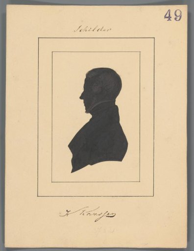 Silhouette portrait of Kasparus Karsen