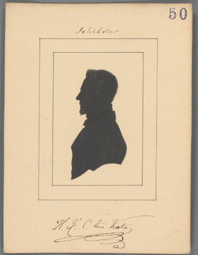 Silhouette portrait of Herman Frederik Carel ten Kate