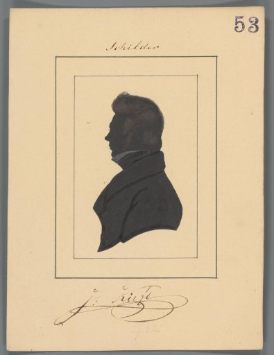 Silhouette portrait of Jan Kieft