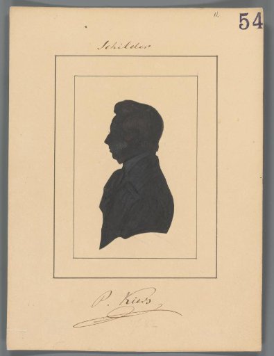 Silhouette portrait of Petrus Kiers