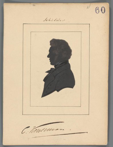 Silhouette portrait of Cornelis Kruseman